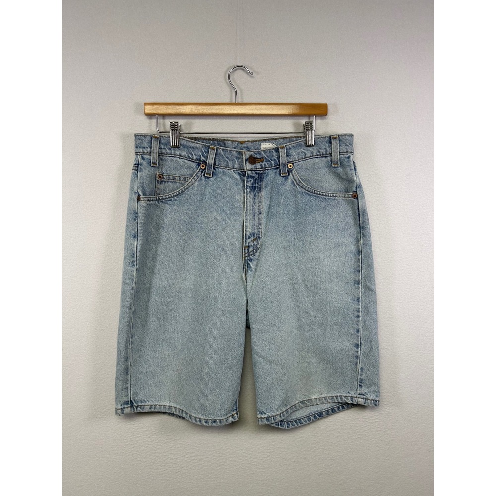 90s Grunge Levi's Mens 34 Light‎ Blue 550 Relaxed Fit Orange Tab Denim Shorts